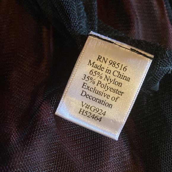 Coldwater Creek iridescent button down collared blouse in a cranberry shade. - Picture 6 of 7